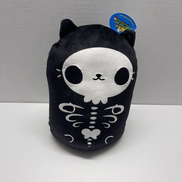 CATS vs PICKLES‎ SKELECAT #037 SKELETON Bean Plush 8" NEW RARE Halloween - Picture 1 of 3